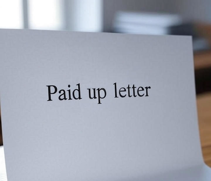 What Is a Paid Up Letter and Why Do You Need One